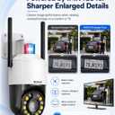 JideTech 4K 8MP Security Camera Outdoor, 5X Optical Zoom, PTZ Camera WiFi 2.4/5GHz, Red & Blue Light Alarm, Color Night Vision Floodlight, Automatic Human Tracking, Human Vehicle Pet Detection