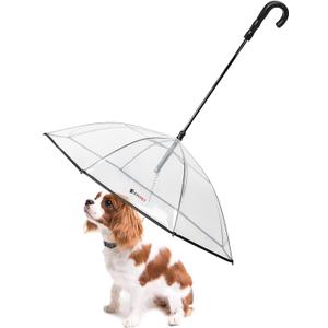Lesypet Dog Umbrella with Leash for Small Pets, Umbrella for Dogs Fits 20 Back Length Pets