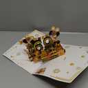 Joycard 10th Birthday Card for Girl Boy, 3D Pop Up Happy Birthday Gift for Daughter Son, Funny 10 year old Birthday Decorations for Grandson Granddaughter, Back in 2015 Laser Gold Retro Theme