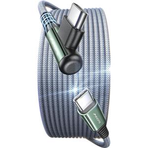 AINOPE USB C to USB C Cable 10FT 1Pack 60W Type C Cable Righe Angle for iPhone 16 Pro Max Charger Fast Charging Long Charger Cord Cable 10FT Compatible with iPhone 16 MacBook iPad Pro Airpods Pixel