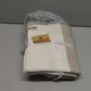 VIPOSCO Large Laundry Hamper, Tall Woven Rope Storage Basket for Blanket, Toys, Dirty Clothes in Living Room, Bathroom, Bedroom - 58L White & Brown