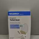 Toilet Seat Elongated, Slow Close Hinges, Four Non-Slip Bumpers, Easy to Install and Clean, Durable Plastic, White Two Sets of Mounting Parts Included