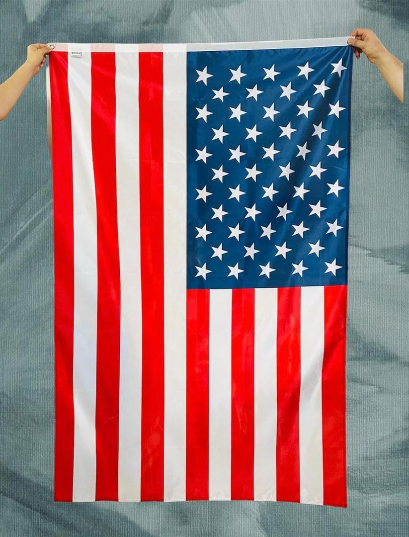 Premium 2x3 ft American Flag - Heavy Duty 110g Rashel Fabric, All-Weather, Reinforced Stitching, Superior Wave, Outdoor/Indoor Use (2x3 Foot)