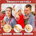 6PCS Christmas Bamboo Kitchen Utensils Set with Apron Wooden Spoons for Cooking&Serving Set Cooking Engraved Patterns for Kitchen Christmas Gifts for Women Men Mom House Kitchen Decor
