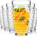 Yomarkrt 19OZ Highball Plastic Drinking Glasses - Set of 6 Clear Water Tumblers Plastic Cups Reusable, Shatter-Proof, Dishwasher Safe