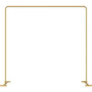 LANGXUN Heavy Duty Gold Metal Square Backdrop Stand Arch for Wedding Birthday Decoration, Graduation Decorations, Ceremony Reception, Event Party Supplies, Baby Shower Photo Booth Background Supplies