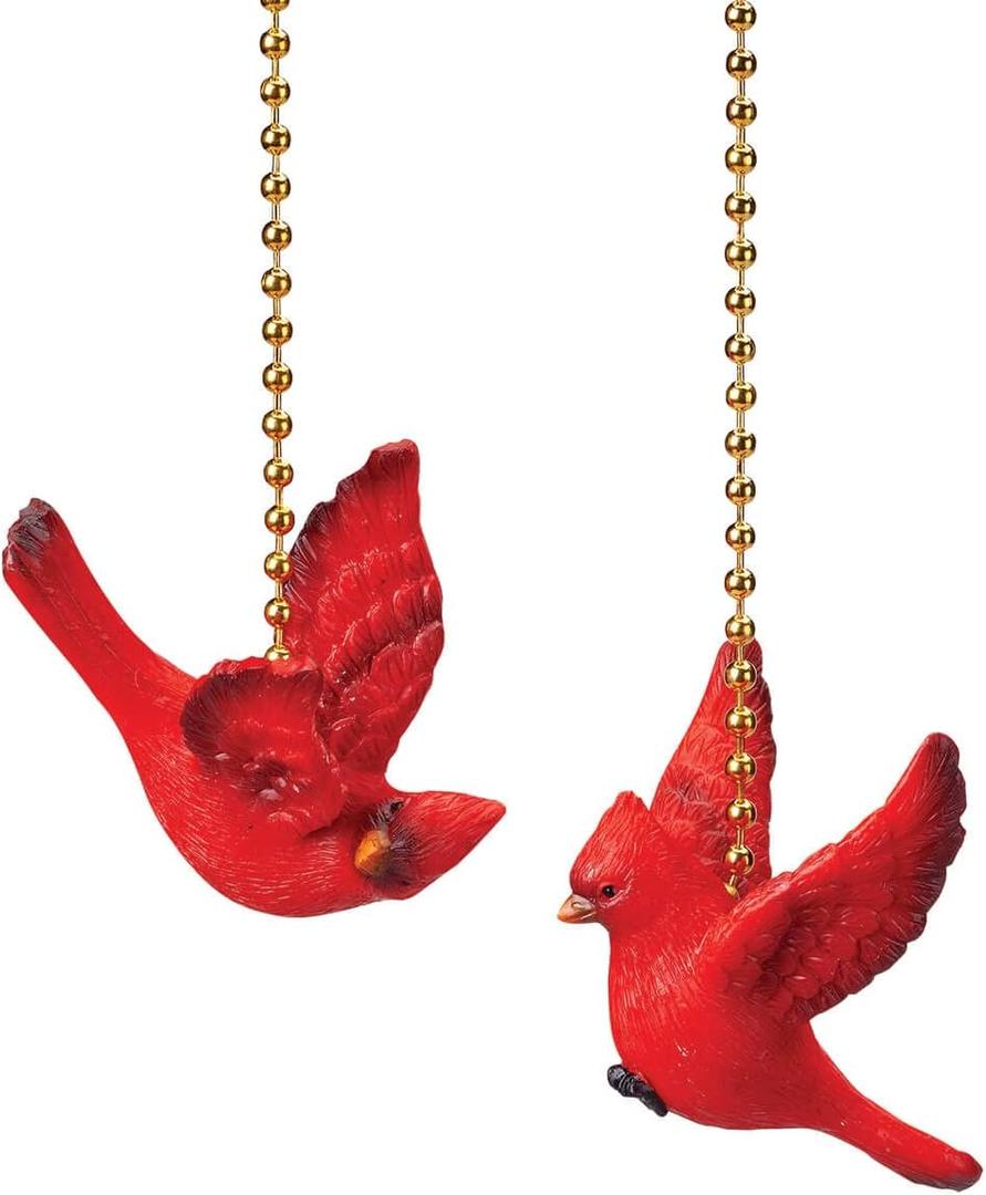 Cardinal Fan Pulls, Set of 2