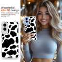 Hungo Compatible for Samsung Galaxy S25 Edge Case for Women Girls Design Cute, Girly for Women Girls Skin Cow Print