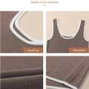 Dokotoo Womens Tank Tops 2025 Summer Casual Sleeveless Scoop Neck Ribbed Knit Color Block Slim Fitted Cami Tee Shirts (Medium, Brown)