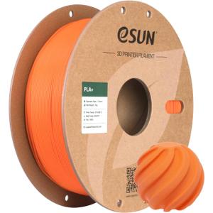 eSUN PLA+ Filament 1.75mm, 3D Printer Filament PLA Plus, Dimensional Accuracy +/- 0.03mm, 1KG Spool (2.2 LBS) 3D Printing Filament for 3D Printers, Orange
