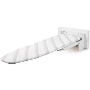 MYOYAY Wall Mounted Ironing Board 12 x 37 Inch Space-Saving 180 Swive Fold Away Ironing Board with Heat Resistant Cover for Home House Held Laundry with ManualWhite