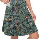 KORALHY Golf Skirt, Women's 20" Knee Length Tennis Skirts Athletic Golf Skorts with Inner Shorts Training Running Elastic Waistband Skin-Friendly Skort with Pockets Green S