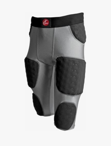 Cramer Thunder 7 Pad Football Girdle With Integrated Hip, Thigh and Tailbone Pads, Designed for Protection from High Impacts, High Hip Pad Coverage, Extra Thigh Protection Padding, White, 3XL