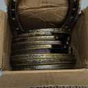 Shimeyao 10 Pcs Horseshoe Bulk Cast Iron 4.5 x 4.3 Inch Horseshoes for Adults Wall Hung Good Luck Handmade Decorations Horse Theme Party Wedding Birthday Supplies (Bronze)