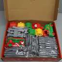 Train Set for Toddlers 2-4, Christmas Train Set for Around The Tree, Electric Toddler Toys with Music, Light, Track, Puppet, Barn, Birthday for 1 2 3 4 Years Old Baby Boy Girl