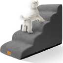 Topmart Dog Stairs for Small Dogs, 5-Step,22.5H, Dog Steps for High Beds Couches with All-Round Waterproof Cover,Non-Slip Sturdy Dog Ramp for Old Cats,Injured Pet