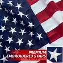 Premium American Flag 2.5x4 Ft TearProof Series for Outside, Heavy Duty OutdoorLongest Lasting, Super Tough Fade Resistant Spun Polyester, High Wind US Outdoor Flags Embroidered Stars, Sewn Stripes, Brass Grommets