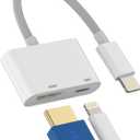 Lightning to Hdmi Adapter for TV Compatible for Iphone 12 13 Pro Max Splitter Digital AV Female Port Converter and Charging Connector Cord Projector Monitor Sync Screen Ipad Mini Charger Charge