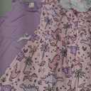 PATPAT Toddler Girl Floral Skater Multipack Dresses 2-Pack Polka Dots Short Sleeve Priness A-line Dress (4-5T, Pink Dino)