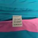 Girls Swimsuit V Neck Bikini Set Color Block with Cover Up 3Pcs Bathing Suits,13-14 Y