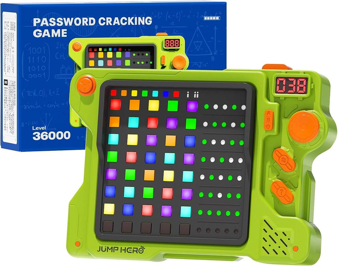 Super Decoder Game, 4in1 Code Breakers Puzzle Game, Handheld Games for Kids and Adults, Birthday Gift for Boys and Girls, Travel Games for Road Trip (Green)