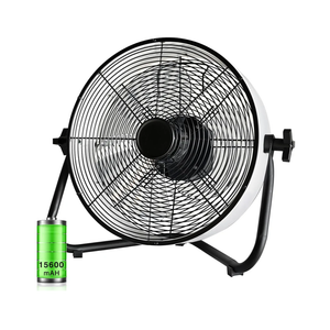 Rechargeable Battery Operated Drum Fan, Portable Outdoor Hurricane Emergency 7-47H Large Battery 12" Floor Fan Hi-Velocity Low Noise Cordless, Watching Event Camping Travel Indoor Home Patio