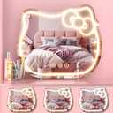 YiaMia Hello Kit Vanity Mirror with Light, Multi-Color Dimmable Hello Kit Neon Sign for Room Decor, Vanity Mirror Neon Sign for Girl Gift, Suitable for desktops, Wall, Bathrooms and Bedrooms Decor