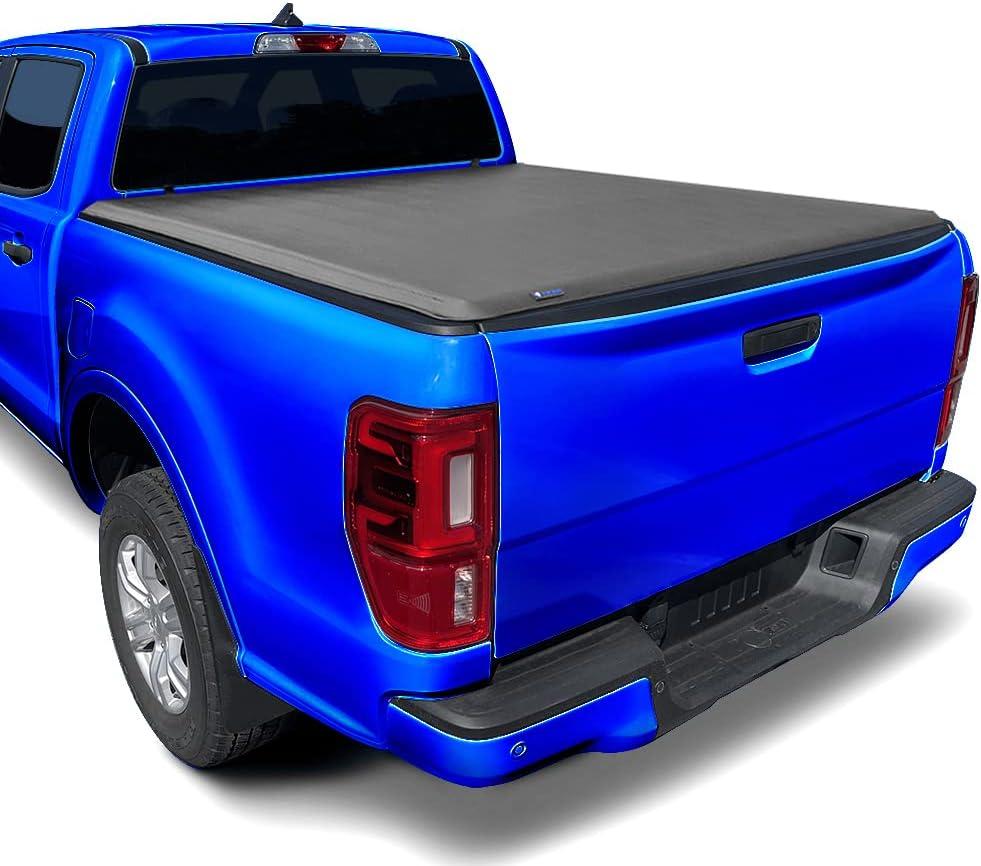 Tyger Auto T3 Soft Tri-fold Truck Bed Tonneau Cover Compatible with 1982-2013 Ford Ranger; 1994-2010 Mazda B-Series | Fleetside 6' Bed | TG-BC3F1022 | Vinyl