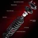 Torchbeam Front Complete Struts and Shocks Absorber Assembly with Coil Spring Fit for Toyota Camry 2012 2013 2014 2015 2016 2017,Automotive Replacement Struts 172940/172941 | Automotive Replacement Struts OE 172940/172941 Amortiguadores Delanteros For 2012-2017 Camry 2.5L/3.5L,2PCS