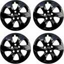 TULALUX Hubcaps Compatible with Toyota RAV4 2019-2024 ; 17 inch Wheel Covers; Set of 4 Packs (Glossy Black)
