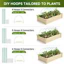36pcs Garden Hoops for Raised Beds with Garden Netting, Rust-Free Fiberglass Greenhouse Hoops Grow Tunnel & Clips, Hoop House Support Frame for Row Cover & Plant Stakes for Vegetables