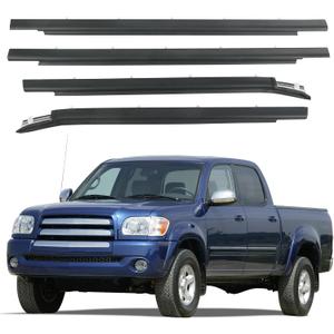 Window Weather Stripping Molding Trim Belt Compatible with Toyota Tundra 2000-2006, Outer Front and Rear Door Weatherstrip Window Seal Belt Replace# 75740-0C022 75730-0C022 75720-0C010 75710-0C010