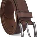 Timberland Men's Classic Leather Jean Belt (34, Dark Brown)