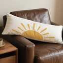 Boho Cute Sun Sunshine 20x54 Body Pillow Cover, Boho Sunshine Nursery Decor, Kids Room Decor, Modern Horizontal Sun Sunset Sunrise Decorative Long Body Pillow Cases for Bed Couch