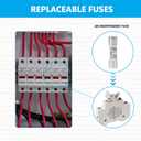 6 String Metal Solar Combiner Box, PV Combiner Box with 20A Rated Current Fuse, Surge Protective Device & 63A Air Circuit Breaker (6 String) (6 String)
