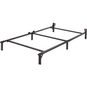 Amazon Basics Metal Twin Size Bed Frame, 6-Leg Base for Box Spring and Mattress Support, Tool-Free Easy Assembly, Black