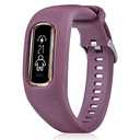 C2D JOY Strap TPU Wristband Compatible with Garmin vivosmart 4, Activity and Fitness Tracker (Berry) Medium