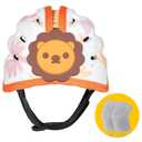 Baby Safety Helmet, Breathable Baby Head Protector for Crawling and Walking, Infant Soft Helmet, Anti-Collision, Ultra-Lightweight, Expandable and Adjustable Age 6m-24m (Orange Lion)