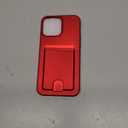 Petocase for iPhone 13 Pro Max Wallet Case 6.7in,Card Holder Slot Ultra Bling Slim Clear Flexible TPU Gel Rubber Silicone Protective Phone Case for Apple iPhone 13 Pro Max-Red