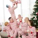 PATPAT Christmas Family Matching Pajama Sets Includes Christmas Socks - Perfect for Family Photos & Holiday Celebrations (8-9 Years, Red/White)
