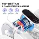 Under Desk Elliptic Leg Exercise Machine, 12 Speed Adjustment, Forward and Backward Movement, Suitable for Elderly Leg Exercise Oval Machine Seniors Oval Foot Pedal Machine (Black)