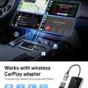 Wireless CarPlay Adapter 2024 Upgrade for iPhone - Plug & Play Wireless Carplay Dongle for Apple,Converts Factory Wired CarPlay to Wireless,Stable Fast Connection, Fits Cars from 2015 & iPhone iOS 10+