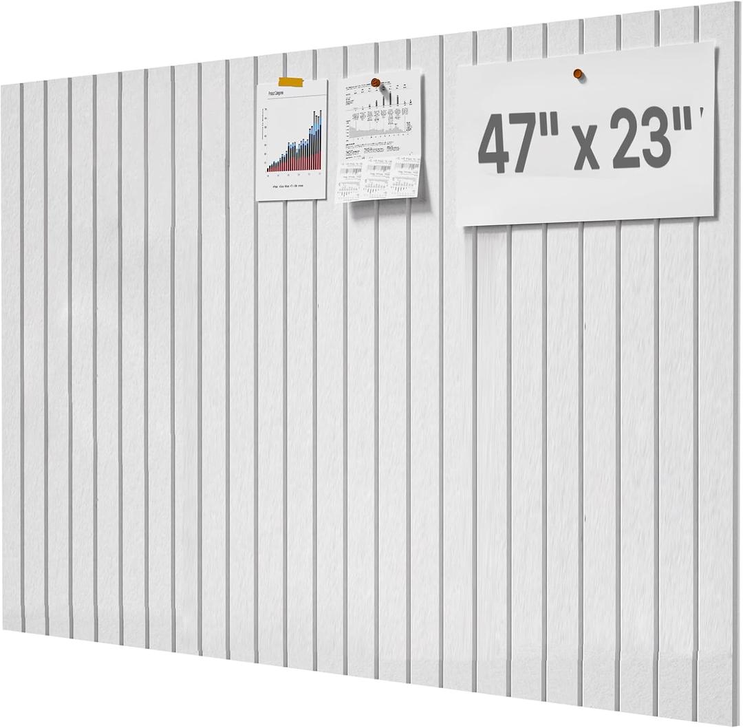 Soundproof Wall Panels Self-Adhesive, 3 Pack Large Acoustic Panels 47.2"x23.6"x0.35" High Density Sound Proof Panels for Walls, Noise Absorbing for Home Studio, Office, Game Room (White)