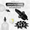 Esatto 50 Pieces Plastic Bottle Pourer or Liquor Spout Pourer - Versatile as a Drink Pourer, Alcohol Pourer Spouts and Syrup Easy Pourer Dispense - Easy Install, Durable, Professional Bar Tool