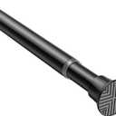 AIZESI Tension Curtain Rod 18-36 inch，1Pcs Adjustable Tension Rod Black Curtain Tension Rod No Drilling Small Tension Rod Spring Tension Curtain Rod Expandable Curtain Rod