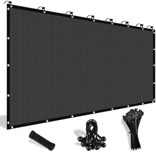 Shade&Beyond 90% Sun Shade Cloth with Grommets, 3' X 6' Pergola Shade Cover Canopy, Mesh Tarp Sun Screens for Patio, Outdoor, Garden, Backyard, Dark Gray