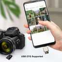 2 x Micro SD Card Reader, USB C to SD Card Reader, Type C TF Memory Card Reader with USB C to USB Adapter, Mepsies USB OTG Card Reader Compatible with iPhone 17/16/15, Galaxy Phones, iPad, MacBook, Laptop