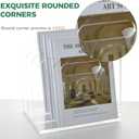 Clear Acrylic Organizers - 3 Vertical Compartments Acrylic Folder Organizer & File Organizer, Desk Document Storage Bins for Magazines, Binders - Multipurpose Home Office Desk Organizer (B5, 3 Sections)