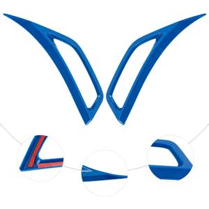 2Pcs Wheel Fender Air Vent Inlet Trim Cover for Jeep Wrangler JL JT 2018+ Direct Replacement Four Colors (Blue)