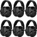 ProCase Noise Reduction Ear Muffs, Sound Proof Ear Protection, NRR 28dB Noise Cancelling Headphones for Adults Kids Autism, Hearing Protection for Shooting Gun Range Mowing -6 Packs, Black